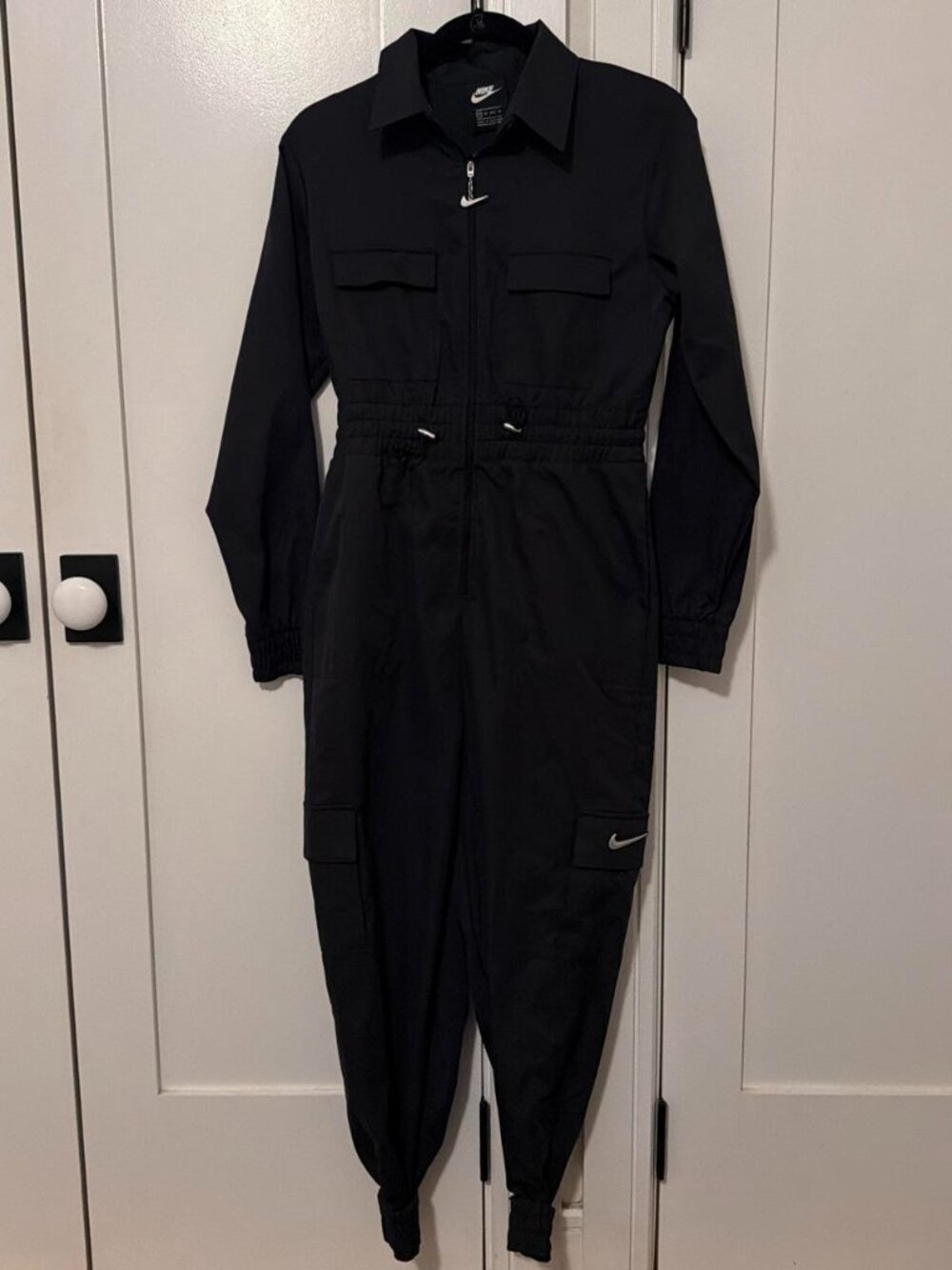 Nike black jumpsuit with adjustable waist